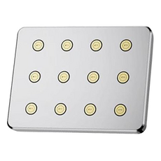 apex Innovation 頂級SPA增壓大頂噴蓮蓬頭 花灑 19 x 25 x 6cm 350g, 方形, 1個, 銀色