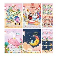 YOUNG ART 女童用 1-2 無題筆記本 17行 24張, 隨機出貨, 20個