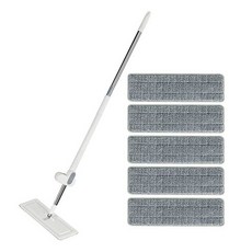 comet 平板拖把 + 超細纖維抹布 5條, 1組