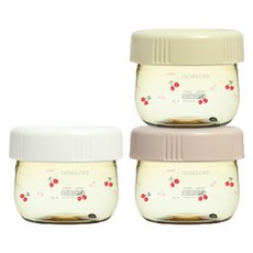 GROSMIMI Cherrish PPSU嬰兒副食品罐組 150ml 3個1組, 黃色 + 粉色 + 白色, 1組