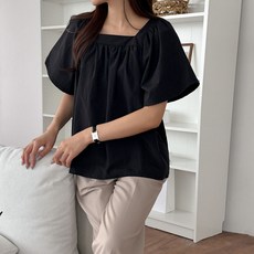 Borimam 方領OL風防皺孕婦上衣 a910