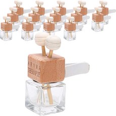 強君小舖 車用木質方形擴香瓶組, 混合色, 5ml