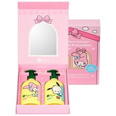 GREEN FINGER 綠手指 三麗鷗 嬰幼兒用 My Kids House 潤膚乳Plus 320ml + 沐浴乳 320ml 套組, 2套