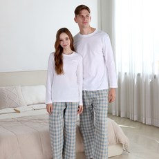 엘리가모 선염체크 CP 9부 파자마