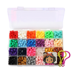 colorstory DIY造型積木組 10mm 24款 1440入, 混色