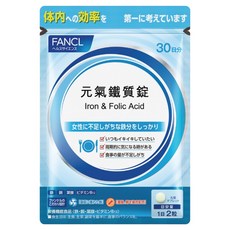 FANCL 芳珂 元氣鐵質錠 60顆/包 女性補鐵 葉酸 維生素B12, 1包