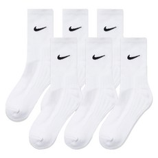 NIKE Golf 白色棉質中筒襪 6 件套, 白色的