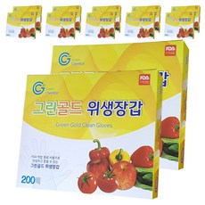 그린화학 그린골드 위생장갑 200매, 12개
