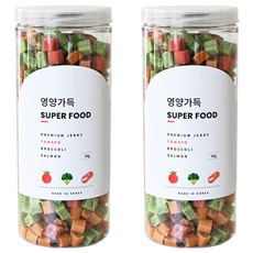 제로랩스 강아지 영양가득 져키, 토마토+브로콜리+연어, 1kg, 2개