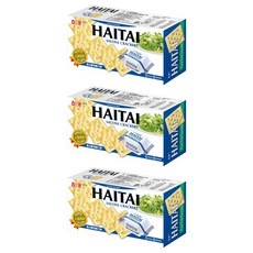 HAITAI 海太 酵母蘇打餅, 韓國原裝進口, 天然酵母發酵, 口感酥脆, 162g, 3盒
