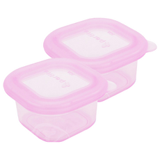 partita 帕緹塔 全矽膠輔食盒, 180ml, 粉色, 2個