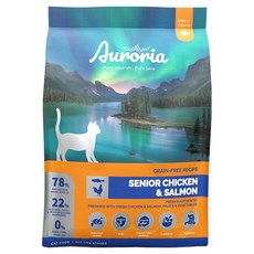 Auroria 極光 全齡貓用 無穀低脂飼料, 5.44kg, 雞肉 + 鮭魚, 1袋