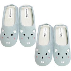 可愛小熊造型室內拖鞋, 薄荷綠