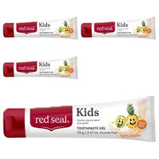 紅印 Red Seal 兒童牙膏 無SLS 含木糖醇, 2歲以上, 75g, 4條