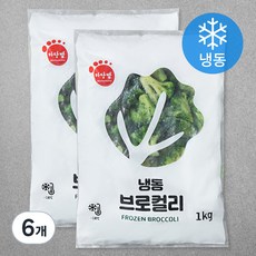 식재료마당발 중국산 브로컬리 (냉동), 1kg, 6개