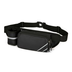 運動 登山 跑步 水壺 腰包, 黑色