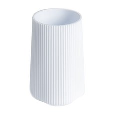 HOLA 和樂家居 暮金直紋漱口杯 7.3 x 6.5 x 11.7cm 180g, 純白, 1個