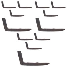L형 주물못 후크 엔틱 소, 12개