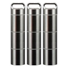 The Flow 衛生不鏽鋼便攜式迷你藥盒 3層 18mm, 3個