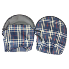 Osun 歐桑生活 立體機車手把套，MIT防水防風防曬，正紅格紋, 不適用, 藍色格紋