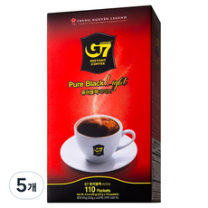 G7 퓨어블랙 라이트 원두커피믹스, 900mg, 110개입, 5개