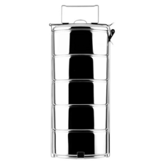 ZEBRA THAILAND 斑馬牌 304不銹鋼 多層飯盒 5層 16cm 8165, 銀色, 1個