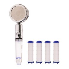 Oceantowel 淨水蓮蓬頭+替換濾芯 4支入, 1組