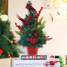 漿果點綴迷你聖誕樹, 紅色