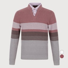 INDIAN 男士襯衫領漸層針織衫 MITBP5SC421