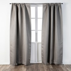 HOLA 和樂家居 伊登三明治遮光幾何緹花落地窗簾, 礫石灰