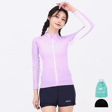 aquatica 女款防曬拉鍊上衣 AQAWJP23005 + 層次感泳裝衝浪短褲 AQAWPT23002 套裝