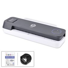hp 惠普 小型護貝機 LB0402 +護貝膜+圓角器 自動省電 4段式溫控 150MIC護貝, A4