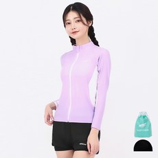 aquatica 女款防磨拉鍊上衣 AQAWJP23005 + 層搭游泳海灘褲 AQAWPT23001 3件組