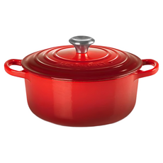LE CREUSET 琺瑯鑄鐵鍋圓鍋, 1個, 22cm, 櫻桃紅