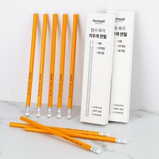탐사 육각 지우개 연필 HB 12개입, 옐로우, 2개
