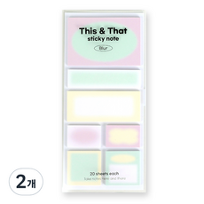 WANNATHIS This and That 模糊便利貼, 2個, 04 藍莓冰沙, 20入