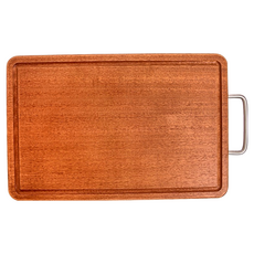 HOLA 和樂家居 Wood烏檀木無拼接可剁切溝槽砧板, 014360880, 1個