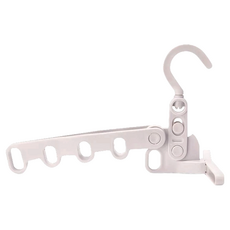 G260 五孔折疊衣架 3入, 白石灰, 22 x 14.5 x 12.5cm