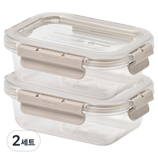 실리만 올웨이 트라이탄 직사각 밀폐용기, 2세트, 1240ml(2p)