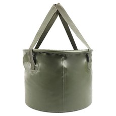 露營折疊水桶 24.5 x 17.5cm 10L, 軍綠色, 1組