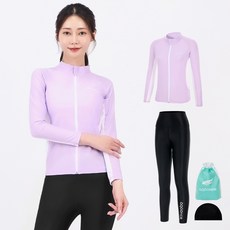 aquatica 女性防曬拉鍊外套 AQAWJP23005 + 水上運動緊身褲 AQAWLE23001 套組