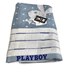 PLAYBOY 雪國星空浴巾 400g 棉紗, 藍色, 1條