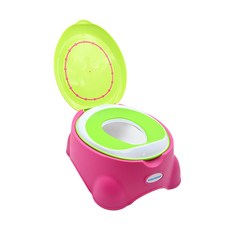 babyhood 皇室 多功能學習便器, 翻蓋式設計, 可做為小椅子, 桃紅, 1組