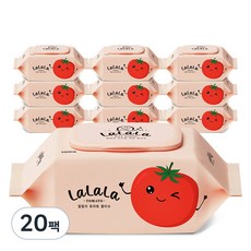 LaLaLa 番茄濕紙巾 蓋型, 50g, 100入, 20個