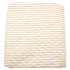 OhBabyLying 四層有機彩棉隔尿墊 棕白條紋, 大(80×100cm), 1個