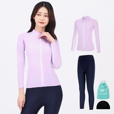 aquatica 女性防曬拉鍊外套 AQAWJP23005 + 水上運動緊身褲 AQAWLE23001 套組