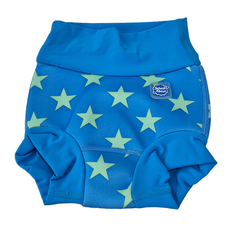 Splash About 潑寶 Brand New Happy Nappy 3D加強版 游泳尿布褲 L 活力滿天星/海藍, 可重複使用, 1件