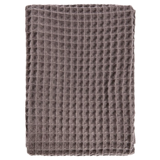 HOLA 和樂家居 艾禮思華夫格純棉風格浴巾 140 x 72 x 0.3cm, 灰色, 1條