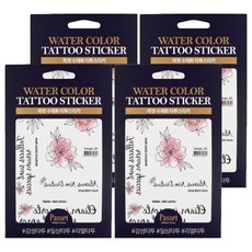 PASSET 水彩紋身貼紙 Signature, Design05, 4套