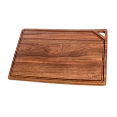 HOLA 和樂家居 相思木可吊掛溝槽砧板, 原木色, 1個